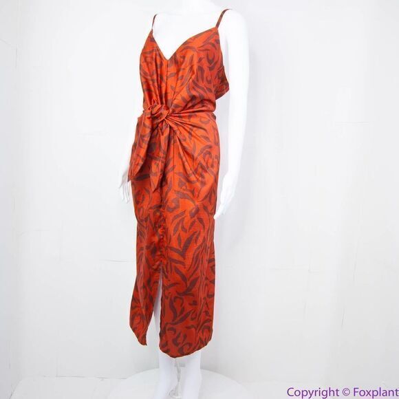 NEW Eloquii Tie Front‎ animal Printed Midi Dress, women's plus size 22 - Picture 14 of 16